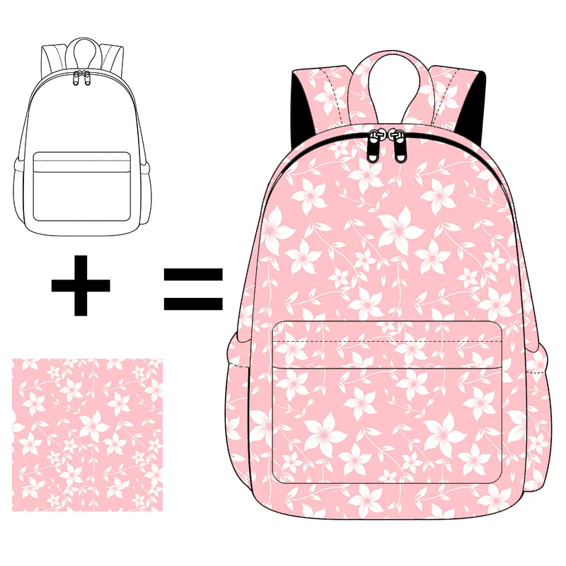 フルプリントデザインを作成するあなた自身の女の子がリュックサックバックパックカスタムレディースバックパックカレッジスクールバッグをロゴ付きで旅行する