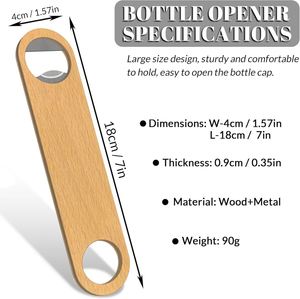 Wooden Stainless Steel Portable Eco-Friendly Modern Heavy Duty Bottle Opener Handheld <b>Cider</b> Engraved <b>Gift</b> Set for Wedding Bar - Product Image 2