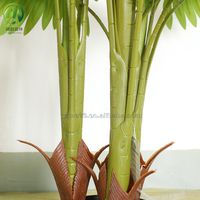 Beliebte Künstliche Grünpflanzen Bonsai-Baum Mini Plastik-Palmen Künstliche Fächerpalme für Heimdekoration