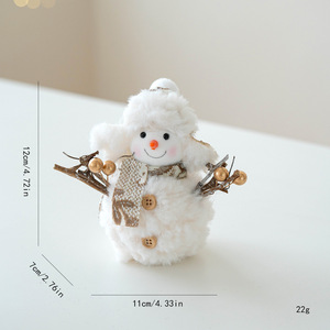 Ornement <span class=keywords><strong>de</strong></span> bonhomme <span class=keywords><strong>de</strong></span> neige <span class=keywords><strong>de</strong></span> Noël en peluche dorée <span class=keywords><strong>de</strong></span> qualité supérieure Décoration <span class=keywords><strong>de</strong></span> Noël tricotée <span class=keywords><strong>scandinave</strong></span> pour décorations <span class=keywords><strong>de</strong></span> boules et d'arbres - Product Image 6