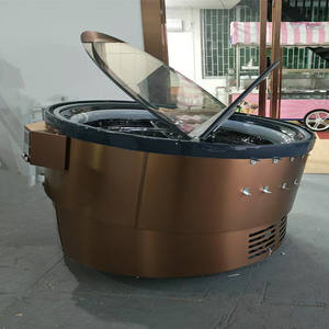 Custodia di refrigerazione con Display per gelato rotante a 360 gradi in oro - Product Image 6