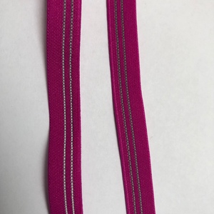 Factory Small Quantity Elastic High Tenacity Reflective Lines Single Face Narrow Elastic Reflective Stripe Woven Elastic Tape - Product Image 2