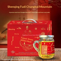 Coffret Cadeau Spiritueux Distillé Infusé au Ginseng et aux Baies de Goji de la Montagne de Changbai, 150ml x 12 Bouteilles, Durée de Conservation 36 Mois, Teneur en Alcool 42% et 52%