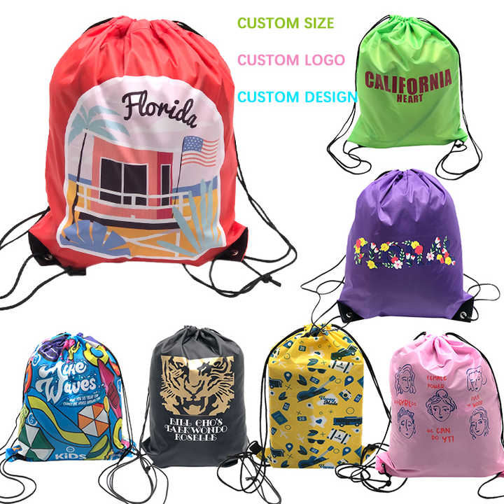 Promotional 210D Polyester String Backpacks - Waterproof