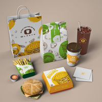 LOKYO Boîte en Carton de Qualité Alimentaire avec Logo Personnalisé pour Burgers, Frites, Emballage Fast-Food et À Emporter
