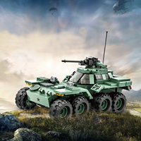 Wange 3510-3517 Askeri Ekipman Serisi Zırhlı Tank MOC Modeli Yapım Bloğu Oyuncak Seti Süsleri Erkek Çocuk Oyuncağı