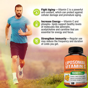 <span class=keywords><strong>Vitamine</strong></span> <span class=keywords><strong>C</strong></span> <span class=keywords><strong>liposomale</strong></span> 1600 mg, antioxydant, absorption élevée, acide ascorbique liposoluble, soutien immunitaire, anti-âge, capsules pour adolescents - Product Image 4