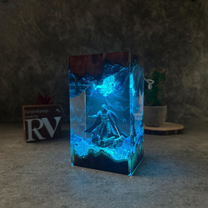 Lampe en résine Star <span class=keywords><strong>Wars</strong></span> Darth Vader, lumière de nuit créative, personnage de film 3D, décoration de bureau, article cadeau pour amis, personnalisable - Product Image 3