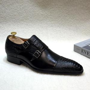 Zapatos de Vestir Casuales de Piel Vacuna de Lujo para Hombre - Diseño con Hebilla, Estilo Oxford Elegante para Negocios - Product Image 3