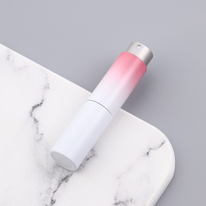 <b>Refillable</b> 8ML Portable Travel Glass Inner Bamboo Collar Sandblasted Cylindrical <b>Perfume</b> <b>Atomizer</b> Mist Spray Bottles for - Product Image 1