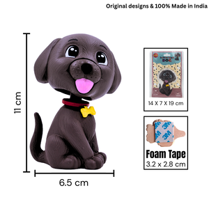 Bobblehead Dog - Brown est un animal mignon et ludique, parfait pour votre tableau de bord de voiture, votre bureau ou la décoration de votre maison - Product Image 3