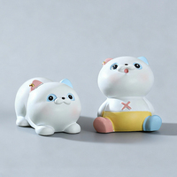 Nuevo Diseño, Juego de Figuras de Resina de Gatos de Dibujos Animados, Adorno de Escritorio, Regalo para Niños