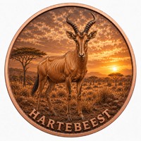 Pièce de monnaie en cuivre pur 999 de 5 oz, puissante, série Animaux de la Savane Africaine, couleur haute définition, édition UV préférée