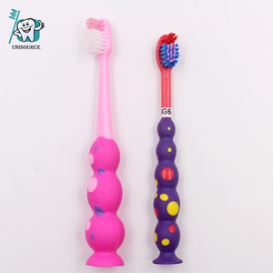 Brosse à dents pour enfants, poils doux, design à ventouse, 15,7 cm, manuelle, colorée, pour enfants - Product Image 3