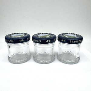Pot en verre de miel droit d'usine de 25ml avec couvercle en métal étiquette et logo personnalisables pour nid d'oiseau de miel de confiture - Product Image 3