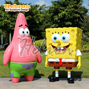 Escultura de Anime en 3D Personalizada a Tamaño Real, Estatua de Fibra de Vidrio de <span class=keywords><strong>Bob</strong></span> <span class=keywords><strong>Esponja</strong></span>, Modelo de Patricio Estrella y Sr. Cangrejo, Hecha a Mano para <span class=keywords><strong>Navidad</strong></span> - Product Image 4