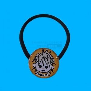 Koyuu – attache-cheveux ronde en alliage avec impression époxy pour filles, accessoire de coiffure à bande élastique noire, été 2021 - Product Image 3