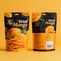 Sachets en plastique personnalisés avec logo pour snacks, mangues séchées, fruits secs, emballages alimentaires secs – Vente en gros