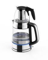 Samovar électrique 1,7 L, bouilloire à thé turque double avec infuseur à thé, indicateur LED et base sans fil