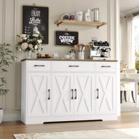 Buffet de salon multifonctionnel moderne en bois Sunrise avec tiroirs