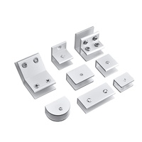 Support de fixation en alliage d'aluminium pour verre moderne, clip croisé, support pour stratifié, accessoires de quincaillerie Xiduo