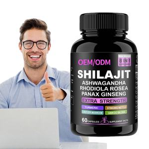Cápsulas <span class=keywords><strong>de</strong></span> Shilajit del Himalaya Orgánico OEM ODM, Energía, Vitalidad y Apoyo Inmunológico, Suplemento Natural <span class=keywords><strong>de</strong></span> <span class=keywords><strong>Ashwagandha</strong></span>, Sin GMO, Para Adultos - Product Image 1