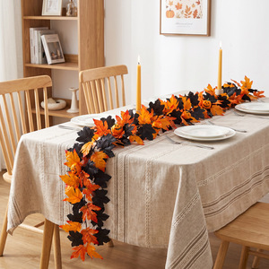 LANJO Halloween Aisle <b>Runner</b> Artificial Mixed Flowers Table Centerpiece Reusable & Recyclable Festive Style for Home Decor - Product Image 2