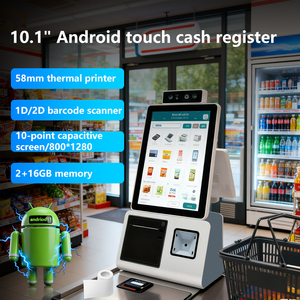 เครื่อง POS ระบบแอนดรอยด์หน้าจอสัมผัส 10.1 นิ้ว พร้อมเครื่องพิมพ์ ซอฟต์แวร์ NFC ระบบ POS ออลอินวัน ระบบจดจำใบหน้า สำหรับร้านค้าปลีก - Product Image 2