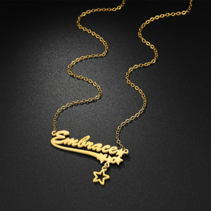 Collana con Lettera Personalizzata NEWNORTH in Acciaio Inossidabile, Ciondolo a Cuore Personalizzabile, Design Fai-da-Te, Collana con Nome in Inglese - Product Image 4