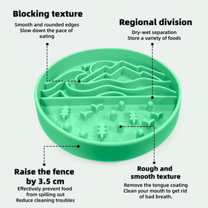 Nuove Ciotole per Cani in Silicone Antiscivolo per Gatti, Ciotola per Alimentazione Lenta di Grado Alimentare, Tappetino Leccabile per Cani, Accessori Ecologici per Animali Domestici - Product Image 2