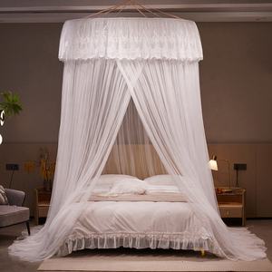Grande moustiquaire à dessus rond dôme romantique en dentelle moustiquaires suspendues moustiquaires <span class=keywords><strong>anti</strong></span>-moustiques pour lit double simple universel - Product Image 6