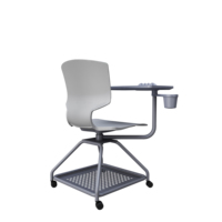 Roue pivotante pour bloc-notes Mobilier de salle de classe intelligent Chaise de formation pour étudiants universitaires