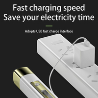 Mini Linterna LED Portátil de Alta Potencia, Recargable, Pequeña, de Bolsillo, con Luz Lateral y Función de Banco de Energía