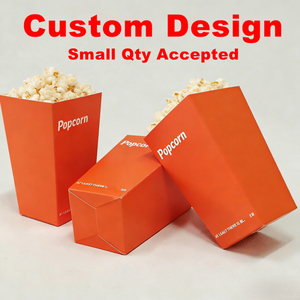Caja de Papel para Palomitas de Maíz con Impresión Personalizada Desechable, MOQ500, Caja de Alimentos para Palomitas de Maíz para Fiestas y Cine - Product Image 1