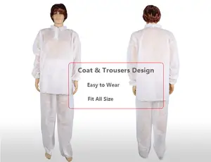 Disposable Protective Clothing Pp Non Woven Work Isolation Gown Disposable Visitor Gown