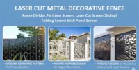 Panneaux de cloison décoratifs en aluminium découpés au laser avec motif 3D YISHANG, écran d'intimité intérieur pour hôtel, villa, bureau, restaurant