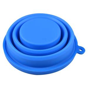 Silicone foldable camping <b>cup</b>, small portable drinking water folding <b>cup</b> with lid, <b>reusable</b> for outdoor hiking - Product Image 3