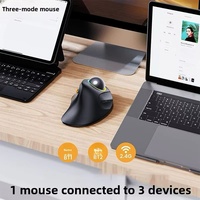 Souris à bille optique sans fil USB ergonomique verticale pour dessin CAO