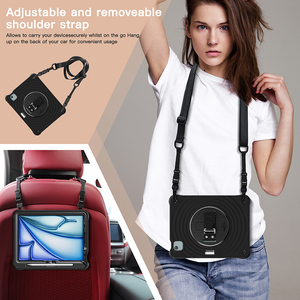 Pour iPad Air 11 pouces 2024 mains sangle bandoulière 360 rotation support sur le dos - Product Image 5