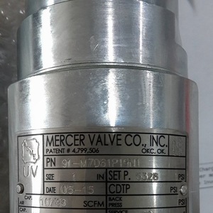 Vanne de sécurité Mercer 81-17151T13G11 425Psi Gaz naturel Mercersrv - Product Image 2