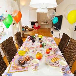 Artículos Desechables para Fiestas, Platos de Papel con Diseño de Mariposas, Vasos de Papel, Decoración para Fiestas de Cumpleaños de Niñas - Product Image 2