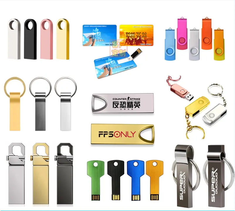 Chiavetta usb 64GB 32GB 16GB 8GB 4GB pen drive pendrive impermeabile argento u disk memoria usb stick gift factory udisk