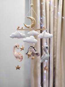 Cadeaux de grossesse décoration de pépinière neutre <span class=keywords><strong>cactus</strong></span> en peluche fait à la main arc-en-ciel feutre berceau mobiles avec nuages coran <span class=keywords><strong>bebe</strong></span> mobiles - Product Image 3
