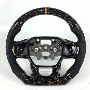 Volante de Fibra de Carbono Forjado en Caliente con Parte Superior Plana y Luces LED para Ford Explorer Mustang GT XLT <span class=keywords><strong>ST</strong></span> S650 S197 2021 <span class=keywords><strong>2022</strong></span> 2024 2025 2026 - Product Image 5