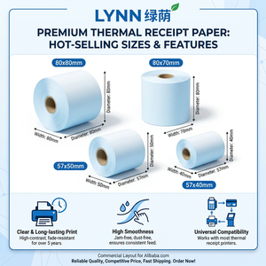 Rollo Térmico 80x80 con Revestimiento Uniforme Resistente al Calor, 100% Material Nuevo, Probado por Control de Calidad, Envío Rápido, Papel para Recibos POS, Papel para <span class=keywords><strong>Caja</strong></span> <span class=keywords><strong>Registradora</strong></span> - Product Image 2