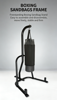 Support de sac de frappe autoportant en acier ultra-résistant et durable pour boxe/kickboxing, idéal pour sacs de sable, noir, moderne et polyvalent