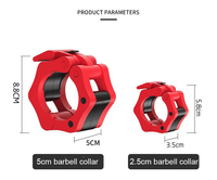Colliers de serrage à dégagement rapide pour barres d'haltères, paire de 2 pouces (50 mm), pour plaques de poids