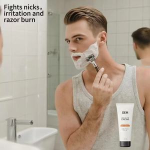 OEM/ODM Crème à raser biologique au bois de santal pour hommes Ultra-Slick et étonnamment supérieure combat les entailles et coupe les brûlures du rasoir - Product Image 3