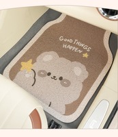 Tapis de voiture personnalisés pour femmes Accessoires auto Ours de dessin animé Tapis de sol Tapis de voiture intérieur universel Tapis de sol personnalisable