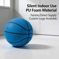 Ballon de basket silencieux en mousse PU haute élasticité, taille 7 (29,5 po), 420 g, pour entraînement en intérieur